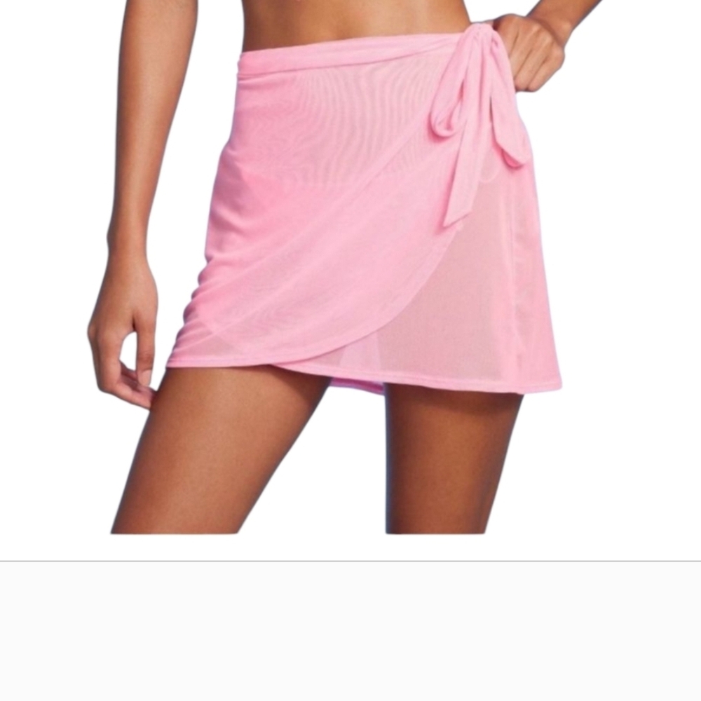 Wild Fable Vibrant Pink Mesh Skirt